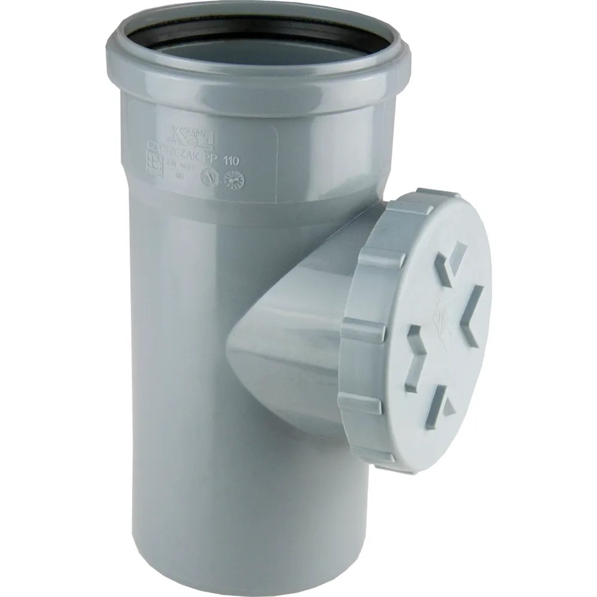 Rensrör för jord/avfallssystem Kaczmarek PP HT S16 Grå